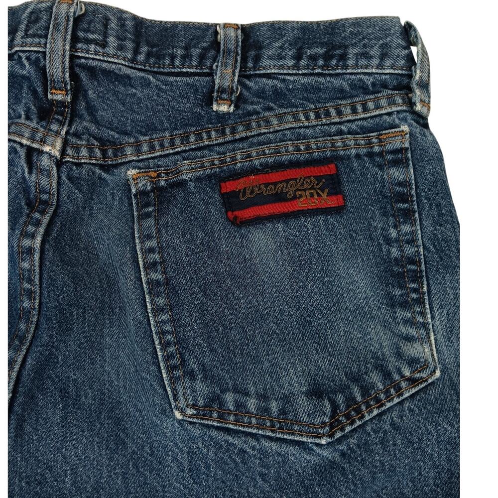 Wrangler 20X Style 22 Jeans Men's 35X37 Dark Washed Distressed Original Fit Tall